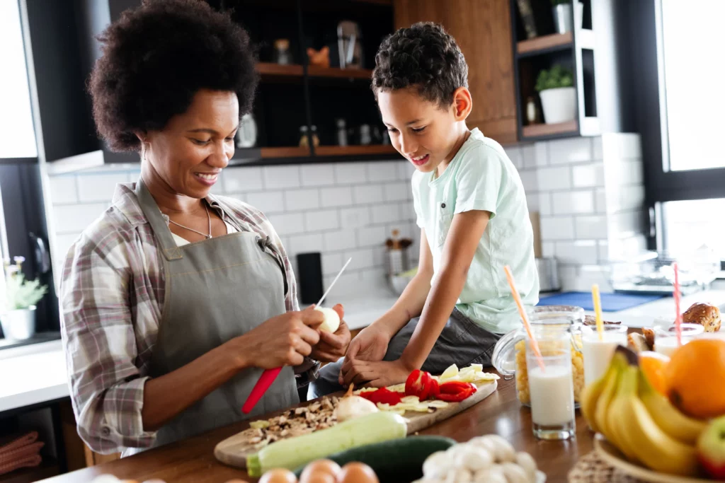 mother and child having fun preparing healthy food 2022 02 02 04 49 25 utc